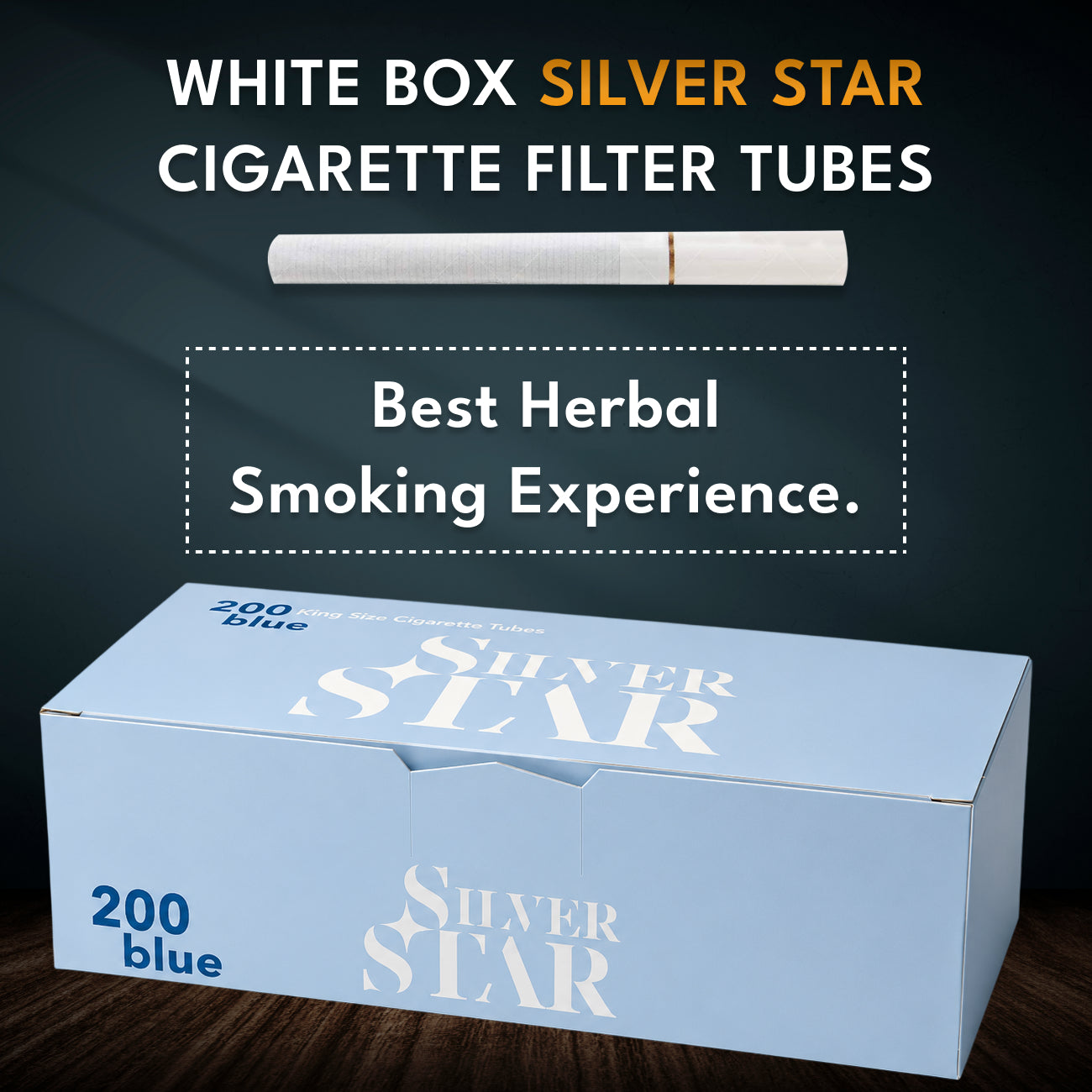 Premium King Size 84 mm Cigarettes Tubes With Filter 200 Pc Box | Empty Cigarette Tubes With Filter(White Tubes With White Filter) Empty Cigarette Filter Tube Box