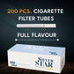 Premium King Size 84 mm Cigarettes Tubes With Filter 200 Pc Box | Empty Cigarette Tubes With Filter(White Tubes With White Filter) Empty Cigarette Filter Tube Box