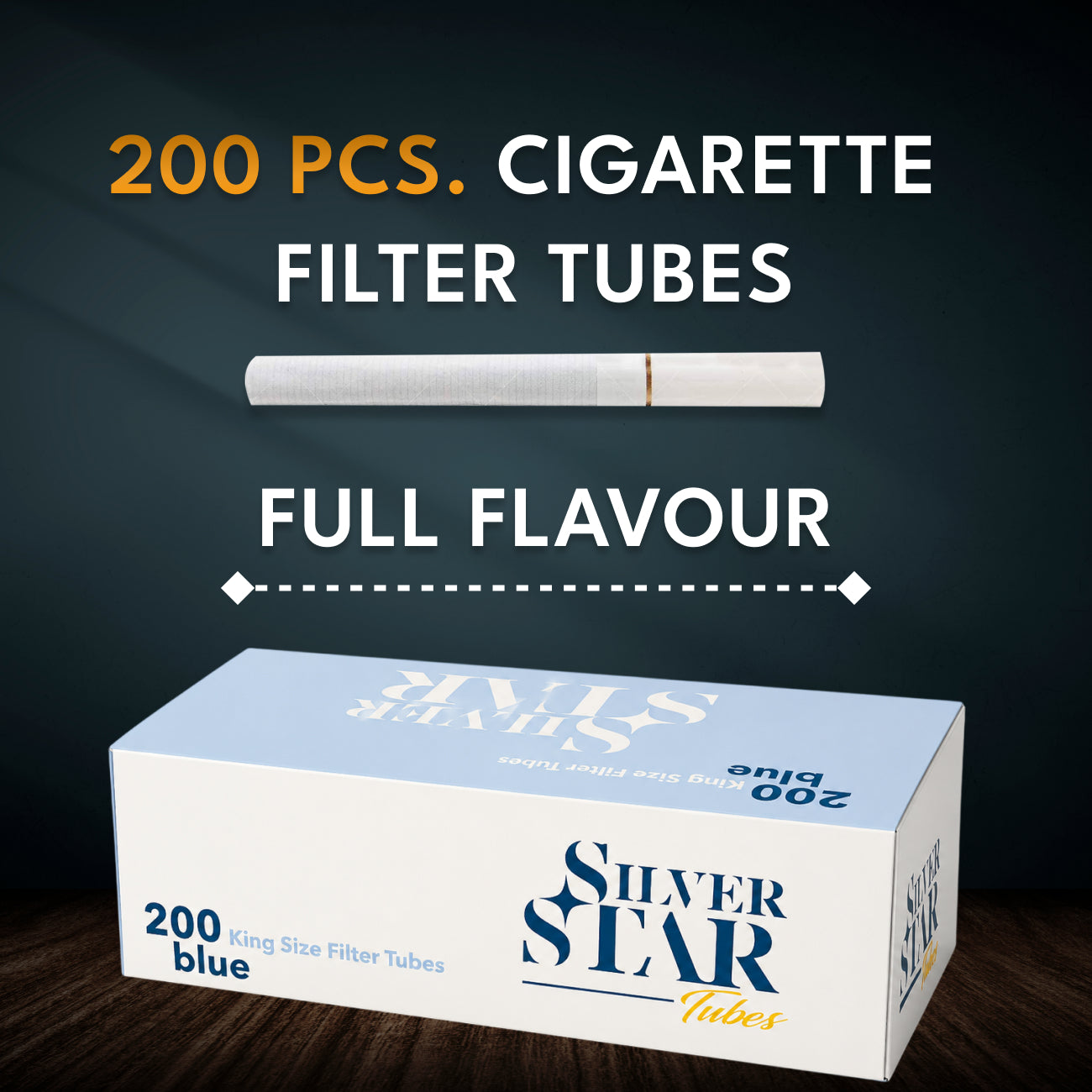 Premium King Size 84 mm Cigarettes Tubes With Filter 200 Pc Box | Empty Cigarette Tubes With Filter(White Tubes With White Filter) Empty Cigarette Filter Tube Box