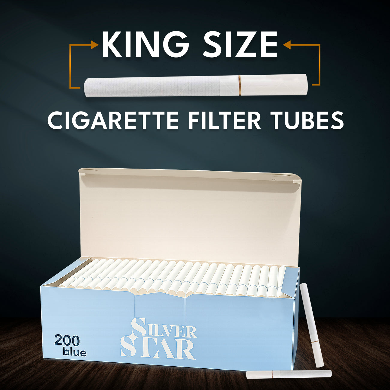 Premium King Size 84 mm Cigarettes Tubes With Filter 200 Pc Box | Empty Cigarette Tubes With Filter(White Tubes With White Filter) Empty Cigarette Filter Tube Box