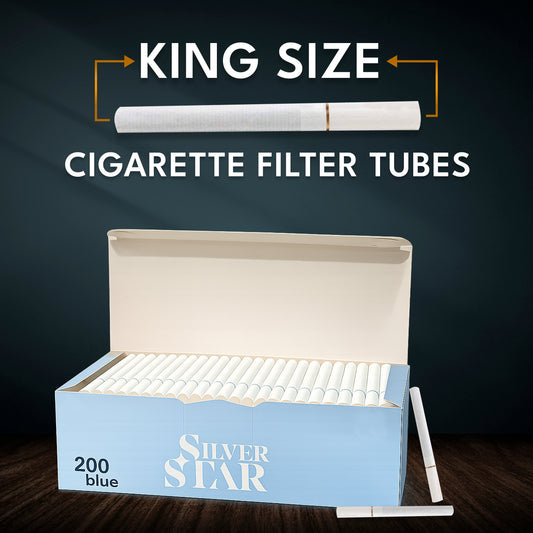 Premium King Size 84 mm Cigarettes Tubes With Filter 200 Pc Box | Empty Cigarette Tubes With Filter(White Tubes With White Filter) Empty Cigarette Filter Tube Box