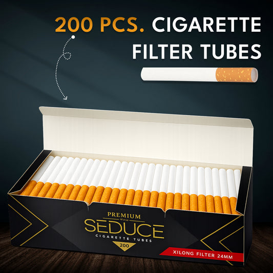 Premium King Size 84 mm Cigarettes Tubes With Filter 200 Pc Box | Empty Cigarette Tubes With Filter(Brown Cigarette Tubes With Filter) Empty Cigarette Filter Tube Box