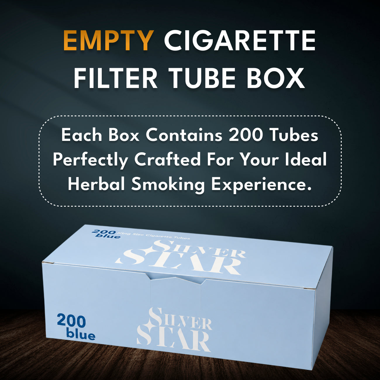 Premium King Size 84 mm Cigarettes Tubes With Filter 200 Pc Box | Empty Cigarette Tubes With Filter(White Tubes With White Filter) Empty Cigarette Filter Tube Box
