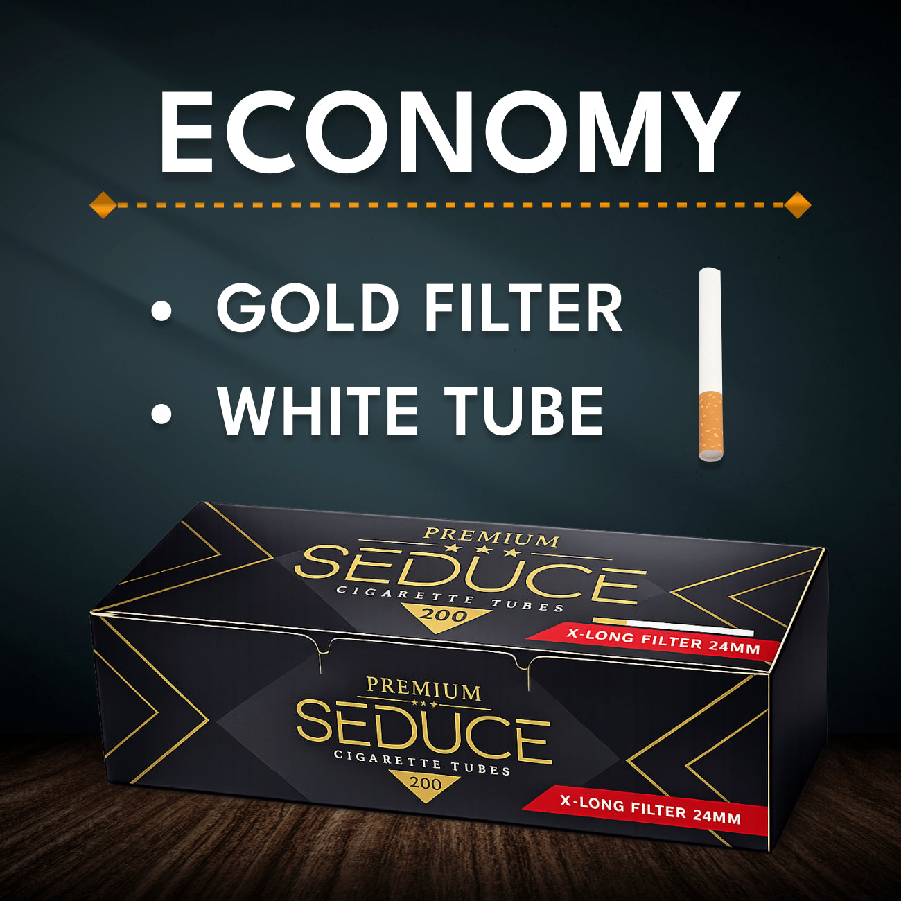 Premium King Size 84 mm Cigarettes Tubes With Filter 200 Pc Box | Empty Cigarette Tubes With Filter(Brown Cigarette Tubes With Filter) Empty Cigarette Filter Tube Box