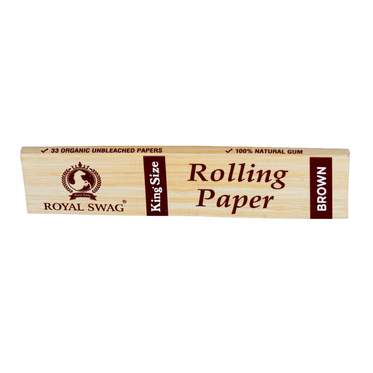 King Size Smoking Rolling Papers | Premium Brown Unbleached Paper | Pack Of 5 Each Pack has 33 Leaf| 165 Rolling Papers