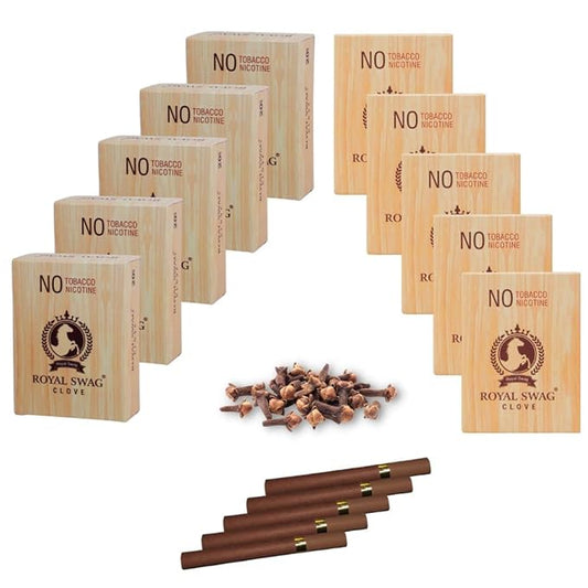 Ayurvedic Herbal Cigarette Clove Flavoured (200 Sticks) 100% NO Nicotine & NO Tobacco - Helps To Quit Smoking (Smoking Cessation) Non Addictive | Pack Of 200