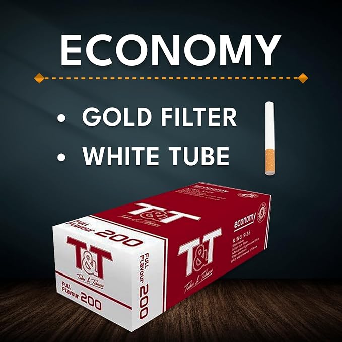 Premium King Size 84 mm Cigarettes Tubes With Filter 200 Pc Box | Empty Cigarette Tubes With Filter(Brown Cigarette Tubes With Filter) Empty Cigarette Filter Tube Box