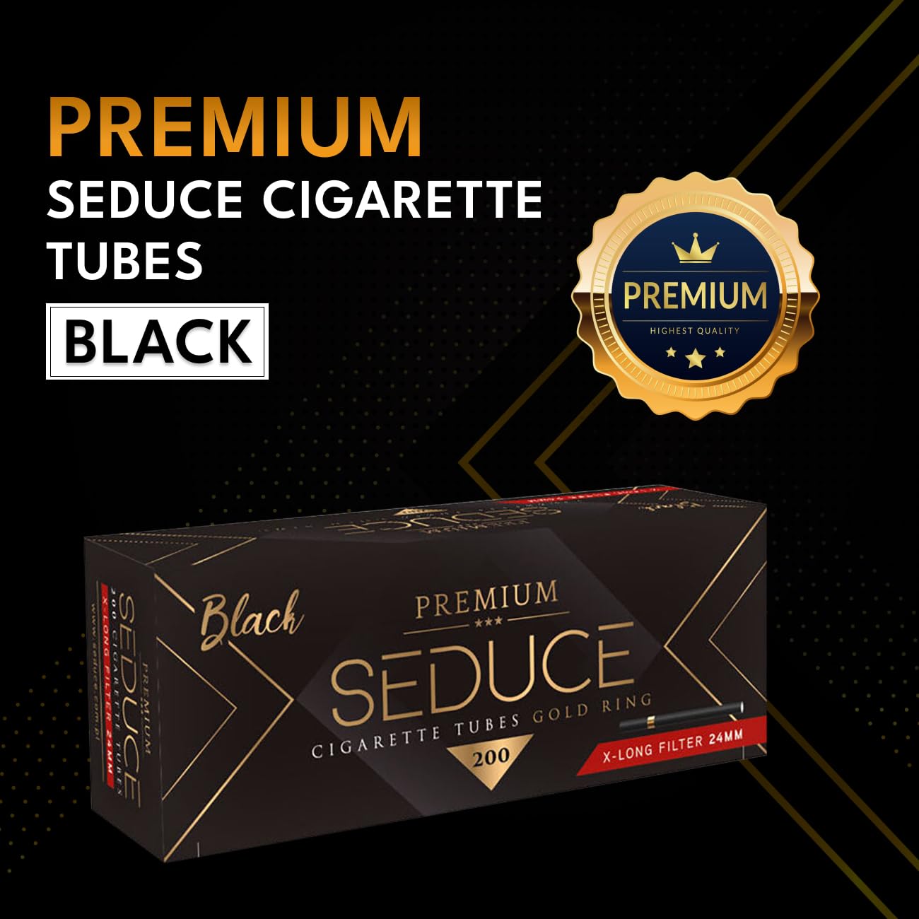 black cigarette gold filter Seduce Premium black cigarette gold filter Seduce Premium