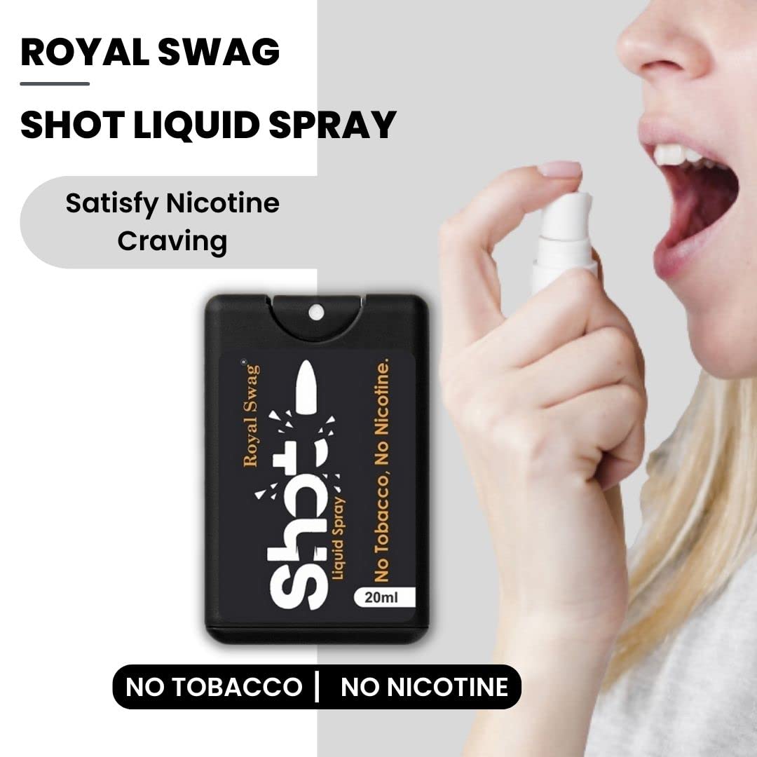 ROYAL SWAG Ayurvedic & Herbal Long Bidi Smoke, (Pack of 5 X 20 Bidi Sticks Per Pack) With 12 ml Shot to Stop Nicotine Craving Tobacco Free Dhoompan Helps in Quit Smoking - (100 Sticks, 1 Shot)