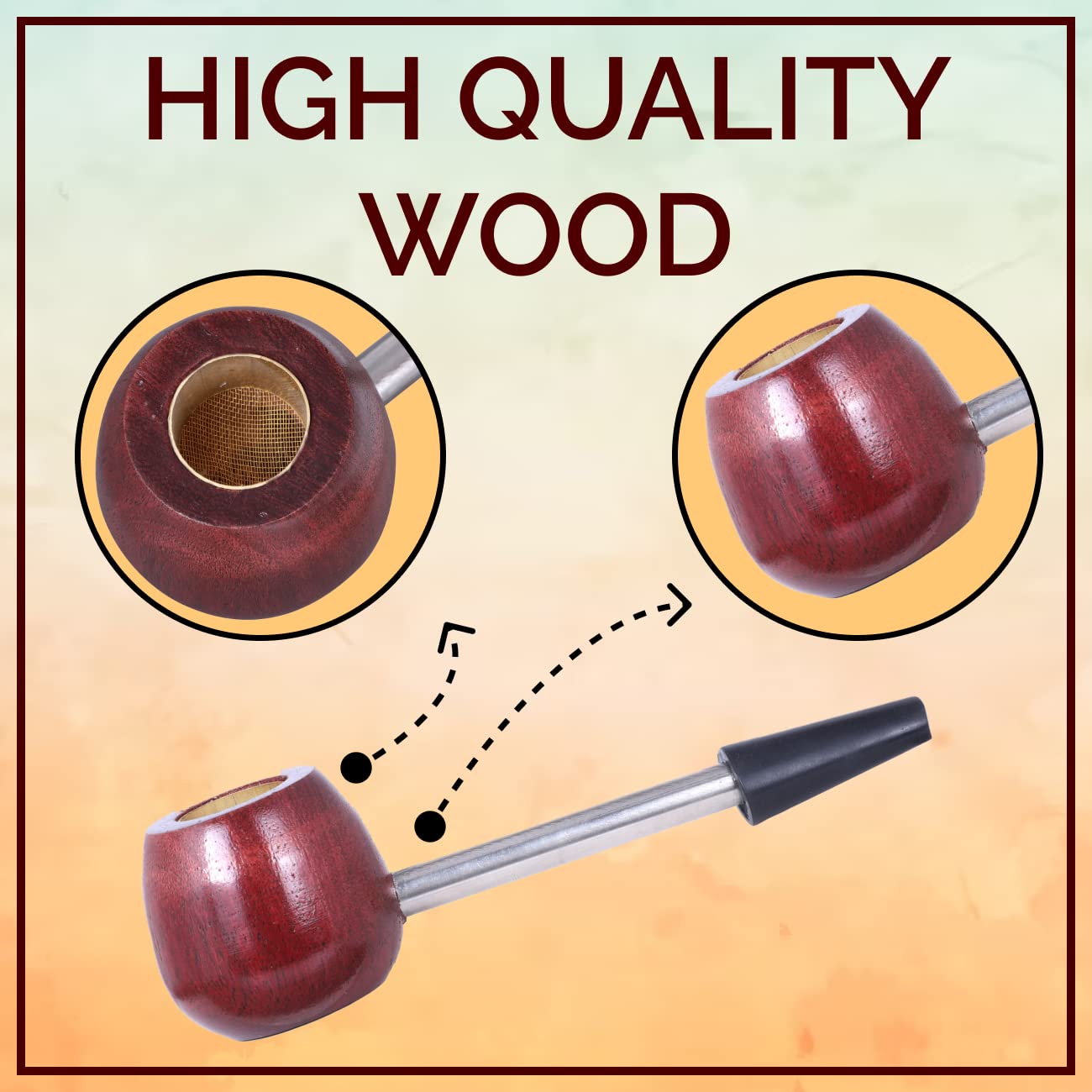 100% Tobacco-Free & Nicotine-Free Smoking Mixture With 100% Natural & Ayurvedic Herbal Smoking Blend 1 Pack (1 oz/ 30g Can) With Wooden Steel Pipe | Helps To Quit Smoking(Smoking Cessation)