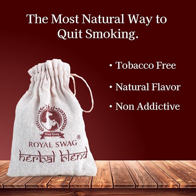 Herbal 100% Tobacco Free & Nicotine Free Organic Mixture For Smoking 30g | Herbal Smoking Blend Mix With Ayurvedic Herbs Clove, Tulsi, Cinnamon and Green Tea