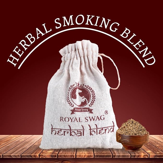 Herbal 100% Tobacco Free & Nicotine Free Organic Mixture For Smoking 30g | Herbal Smoking Blend Mix With Ayurvedic Herbs Clove, Tulsi, Cinnamon and Green Tea