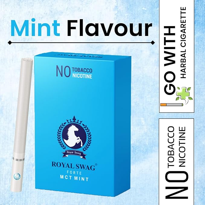 Ayurvedic Herbal Cigarette Mint Flavoured (200 Sticks) 100% NO Nicotine & NO Tobacco - Helps To Quit Smoking (Smoking Cessation) Non Addictive | Pack Of 200