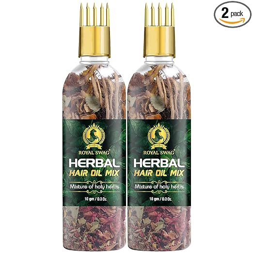 Combo Pack Of Hair Jadibutti Mix Bottle For Hair Oil Infusion 10g(Pack Of 2) For Anti Hair Fall, Anti Dandruff, Damage Repair, Shinier and Healthier Hair