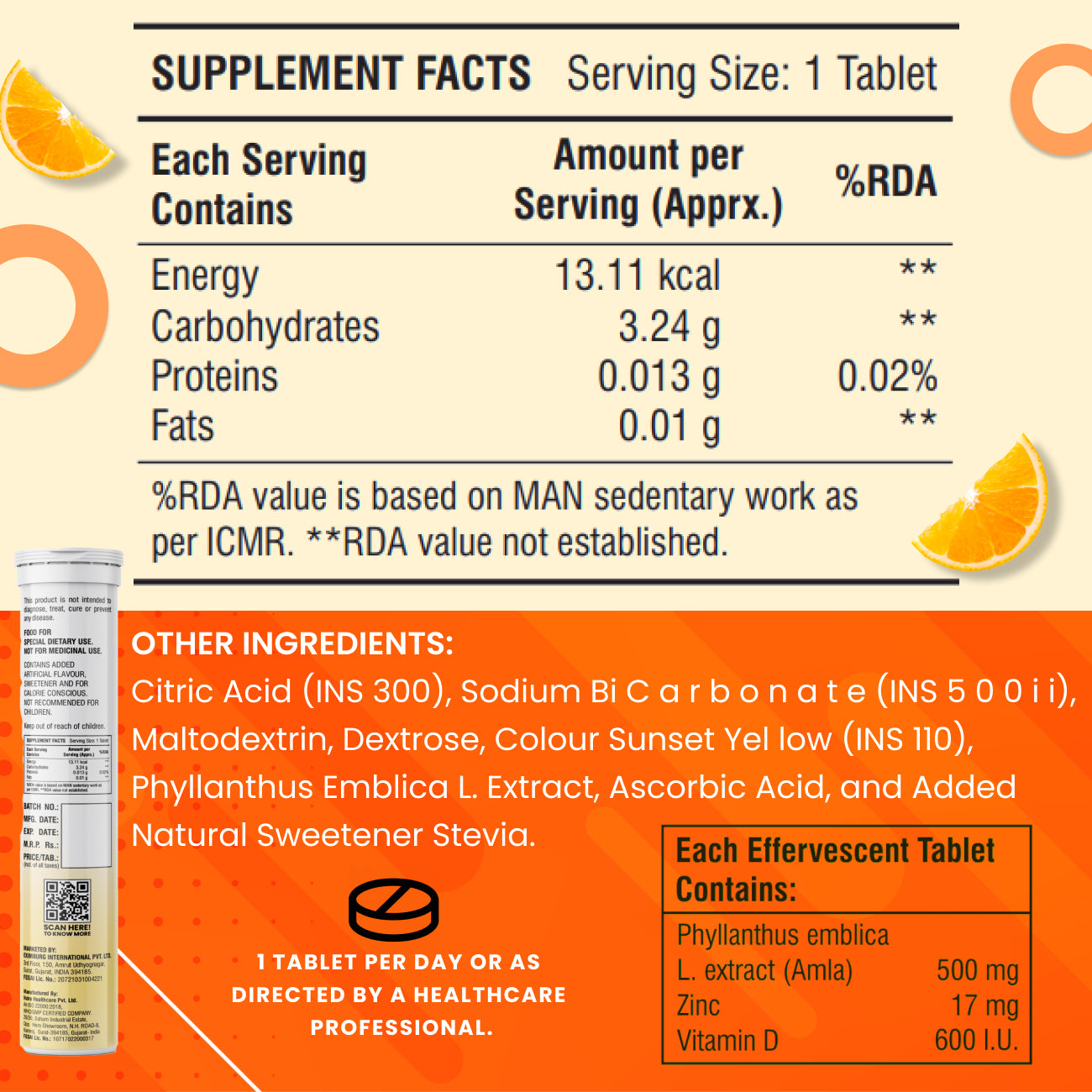 Vitamin C Effervescent Tablet 20 Pcs Pack