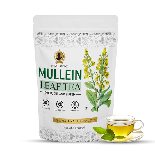 100% Pure and Natural Premium Mullein Leaf Tea 50 gram Pack | Non-GMO, Caffeine Free and Sugar Free