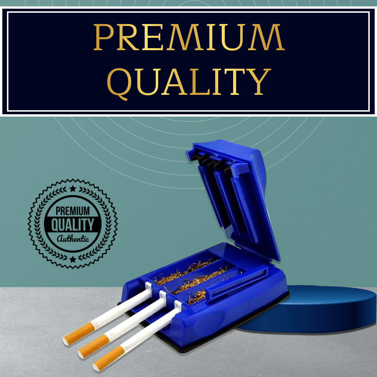 Tripple Cigarette Tube Injector Manual Hand Maker Cigarette Machine With Premium King Size 84 mm Filter Empty Cigarettes MCT Mint Tubes 100Pc