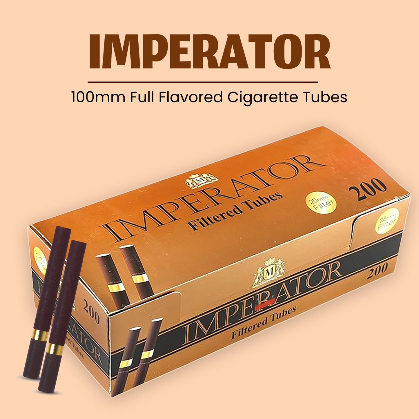 Royal Swag Combo Pack Of Herbal Mixture 100 gram With Cigarette Tube BROWN 200 count - 100% Tobacco & Nicotine Free