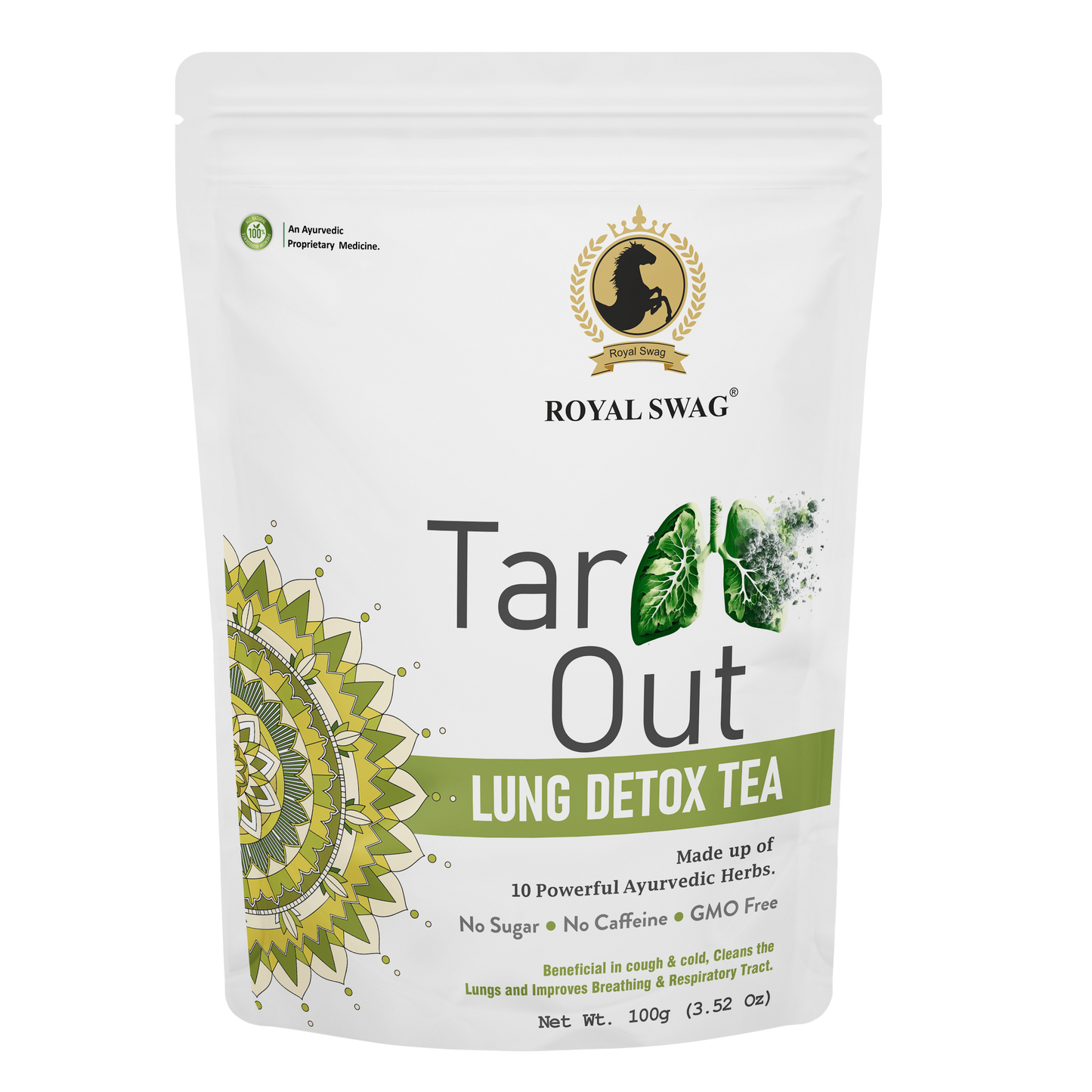 Tar Out Lung Detox Tea 100 g(100 gm) with the Power of Ayurveda Herbs