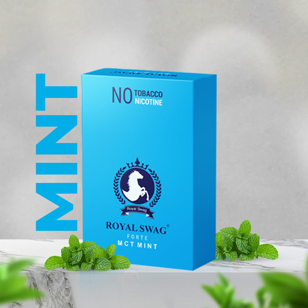 ROYAL SWAG Ayurvedic & Herbal Cigarette, Mint  Flavor Smoke 20 Sticks Packet