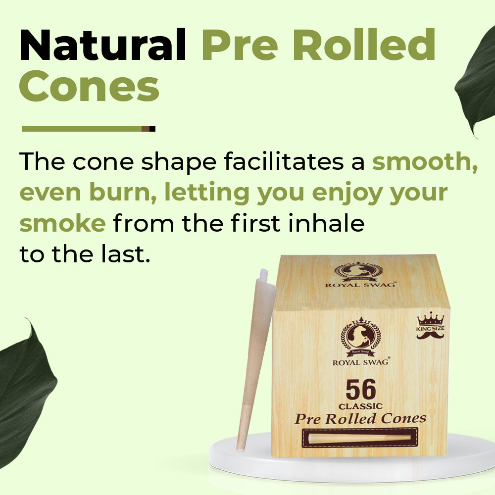 Ready To Use King Size Leaf Roll Cones Organic Cigarettes