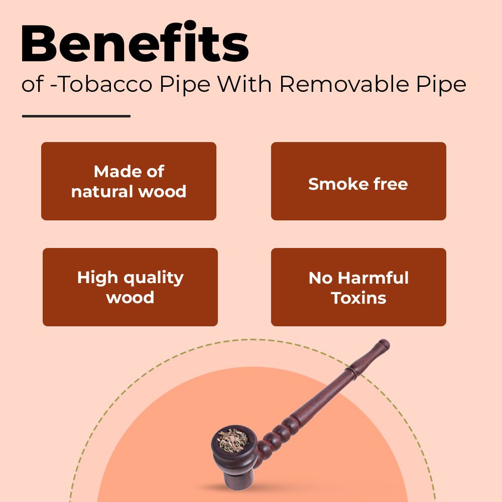 Brown Smoking Pipe With Removable Pipe theroyalswag