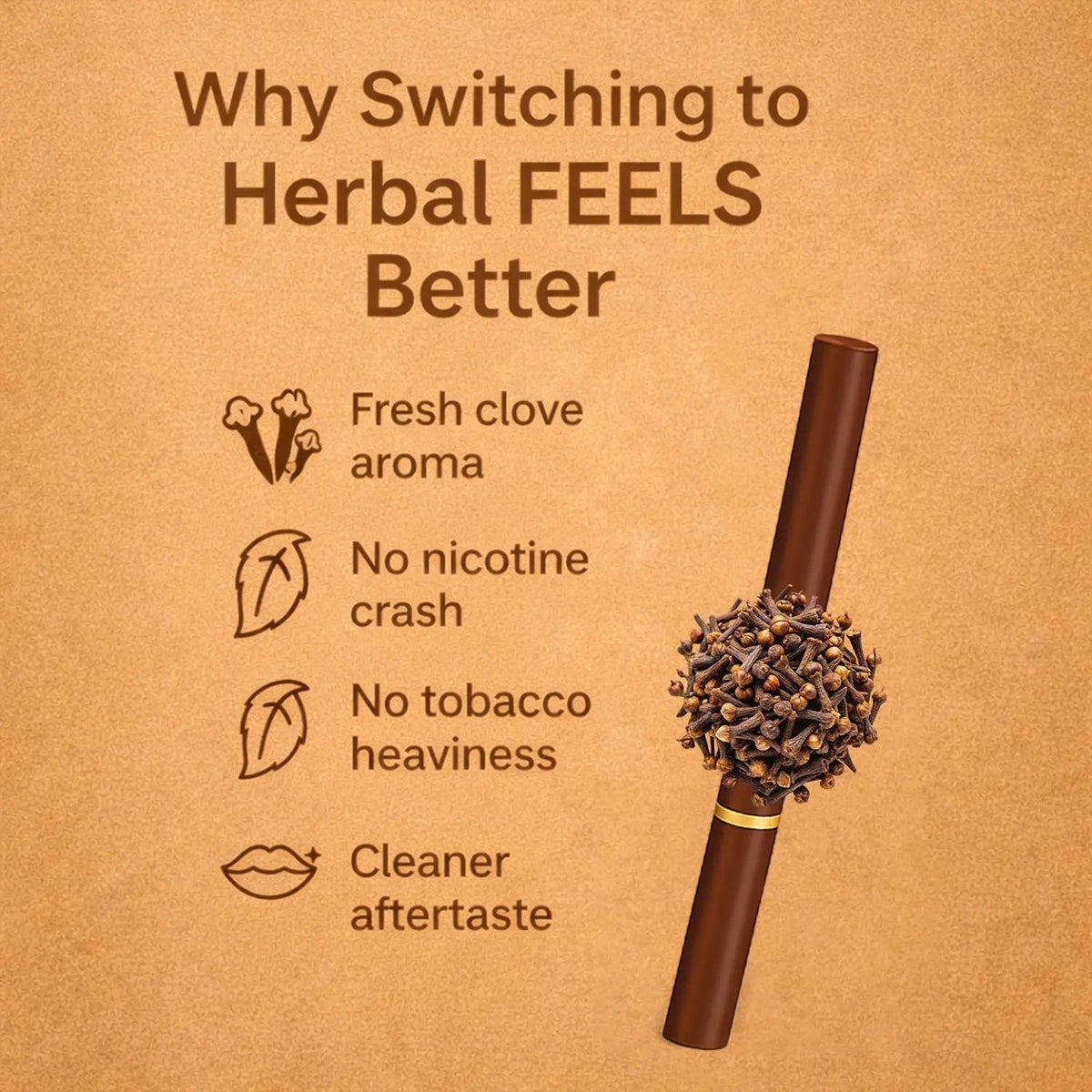 Flavored Herbal Clove Cigarettes- 10 Sticks Packet theroyalswag