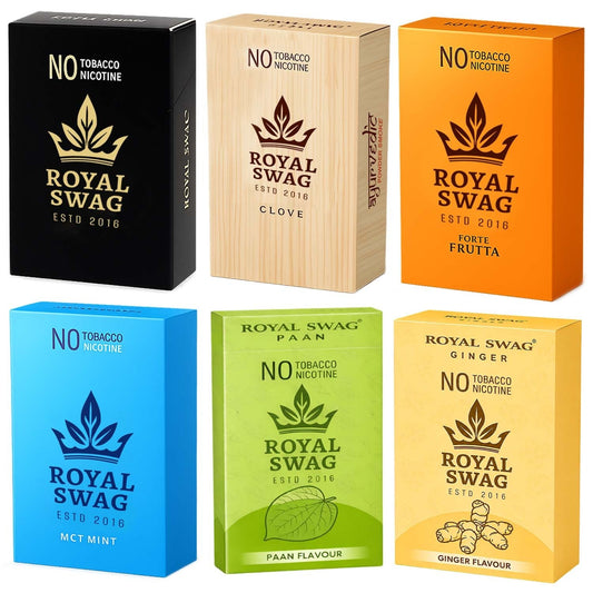 Flavoured All Cigarettes Perfect Combo- Regular, Clove, Mint, Paan, Ginger, Frutta- 10 Cigarettes per Pack - theroyalswag