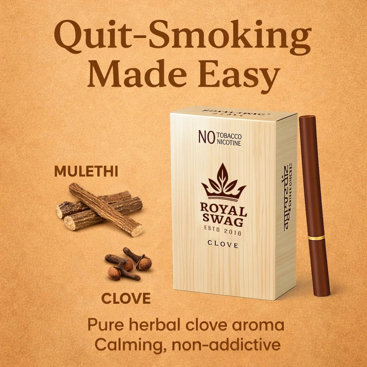 Flavored Herbal Clove Cigarettes- 10 Sticks Packet theroyalswag