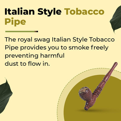 Italian Style Tobacco Pipe With Removable Pipe theroyalswag