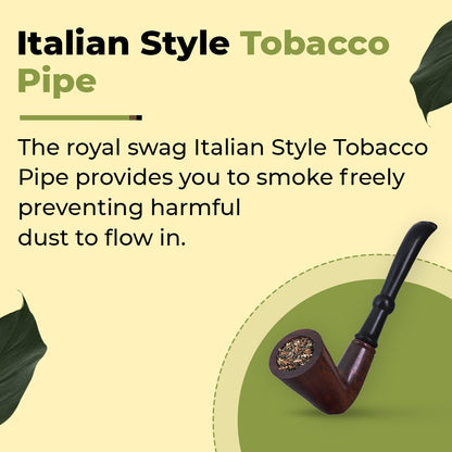 Italian Style Tobacco Pipe With Removable Pipe theroyalswag