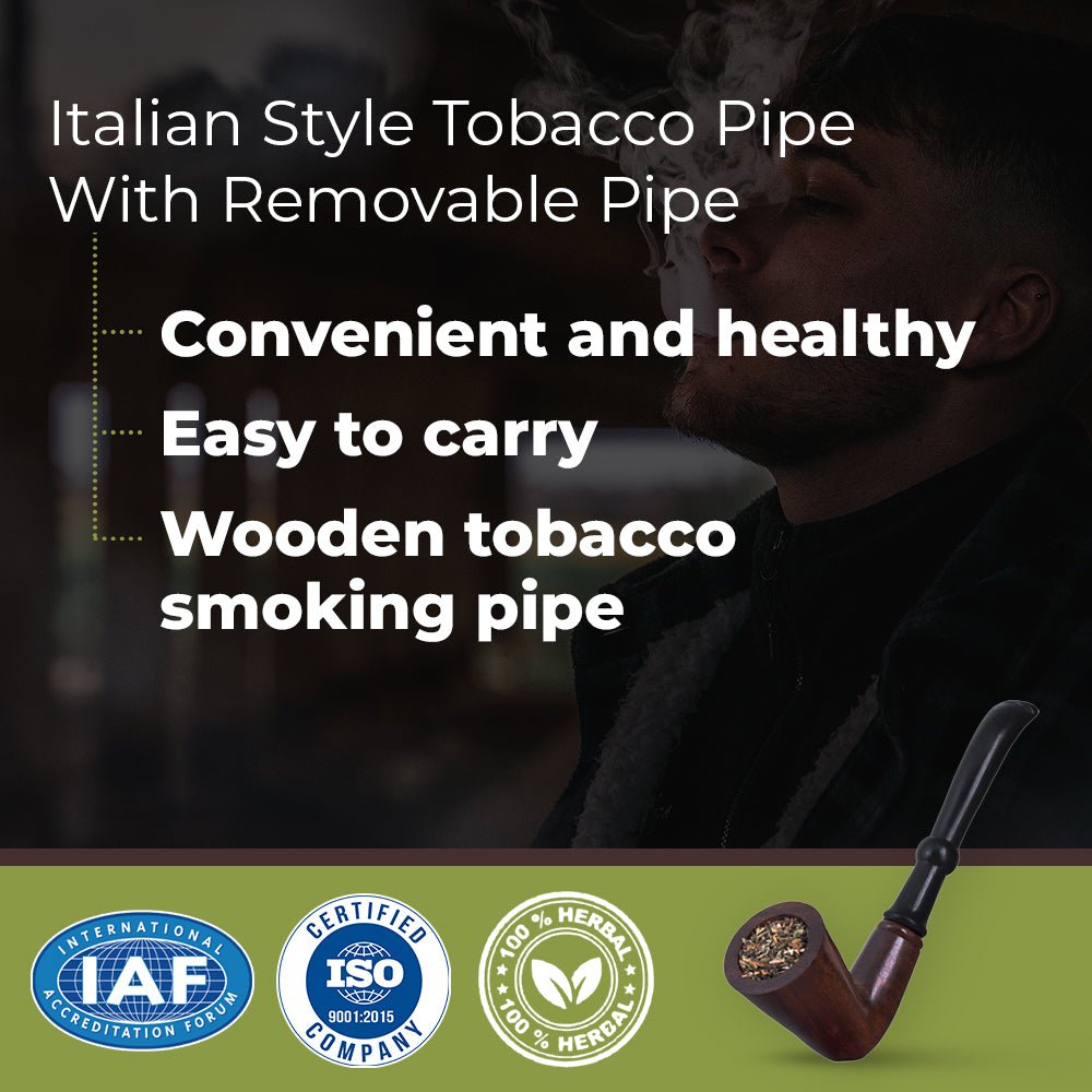 Italian Style Tobacco Pipe With Removable Pipe theroyalswag