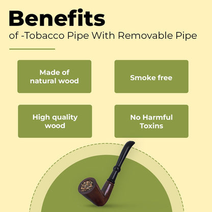 Italian Style Tobacco Pipe With Removable Pipe theroyalswag