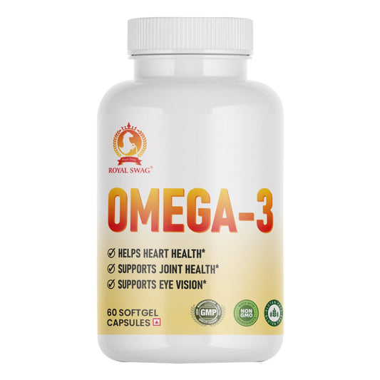 Omega 3 Fish Oil Tablets - High Potency - 60 Pcs pack theroyalswag