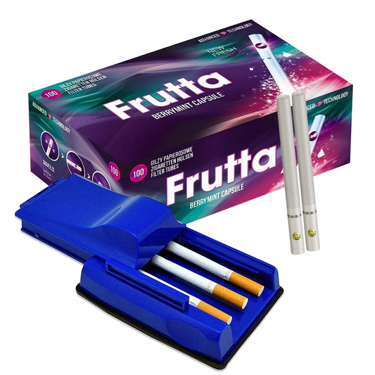 Roll Your Own Kit - Tripple Cigarette Tube Injector Manual Hand Maker Cigarette Machine With Premium King Size 84 mm Filter Empty Cigarettes Frutta Tubes 100Pc theroyalswag