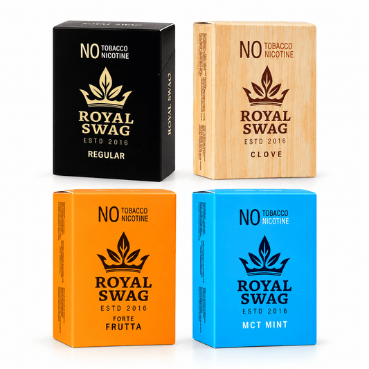 Royal Swag 4 Flavour Cigarette Combo Pack – Regular, Clove, Frutta & Mint-20 Cigarettes per Pack - theroyalswag