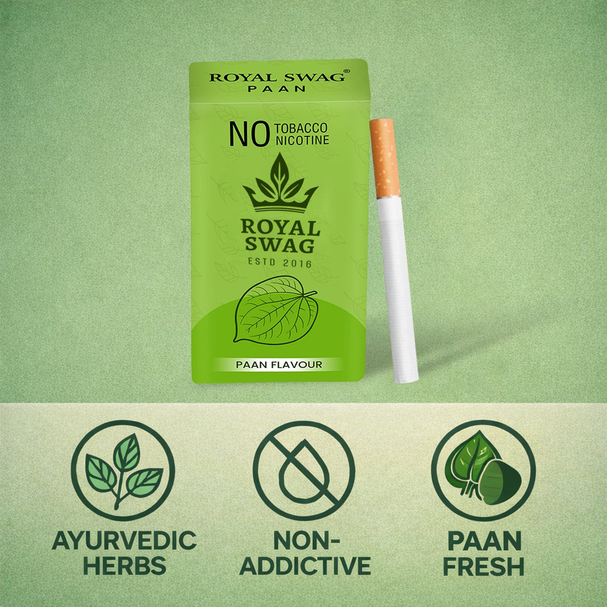 Natural Herbal Cigarettes PAAN Flavour(10 Sticks) 100% Tobacco-Free and Nicotine theroyalswag
