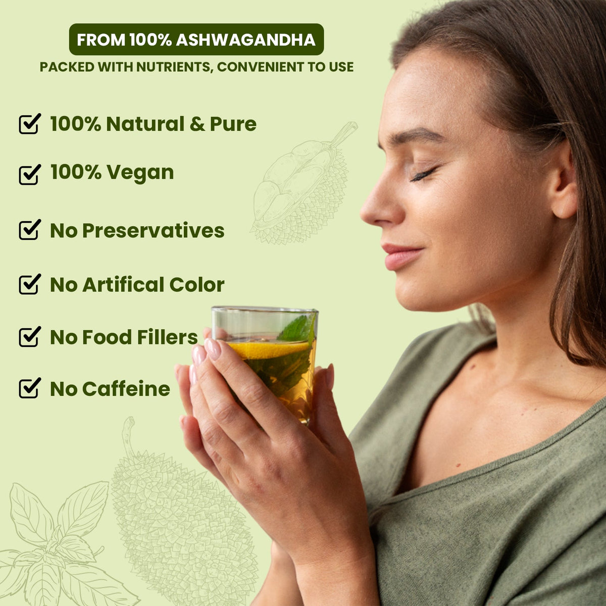 Royal Swag Soursop Mint Herbal Tea – 25 Tea Bags | Natural, Caffeine-Free, Immune-Boosting Infusion theroyalswag