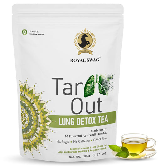 Tar Out Lung Detox Tea 100 gm with the Power of Ayurveda Herbs theroyalswag