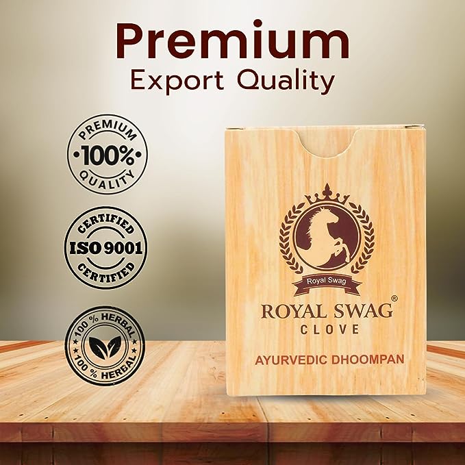Ayurvedic & Herbal Long Bidi Smoke, (Pack of 20 X 20 Bidi Sticks Per Pack) Stop Nicotine Craving Tobacco Free Dhoompan Helps in Quit Smoking - (400 Sticks) theroyalswag