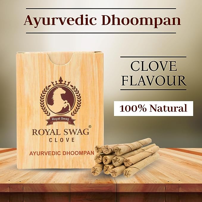 Ayurvedic & Herbal Long Bidi Smoke, (Pack of 20 X 20 Bidi Sticks Per Pack) Stop Nicotine Craving Tobacco Free Dhoompan Helps in Quit Smoking - (400 Sticks) theroyalswag