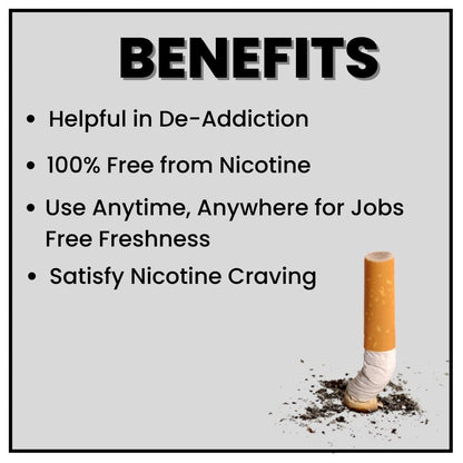 Ayurvedic Herbal Filter Bidi For Smoking 100% Tobacco-Free, Nicotine-Free (Pack Of 20 Sticks) With 20 ml Shot Spray Satisfy Nicotine Craving (Smoking Cessation) theroyalswag