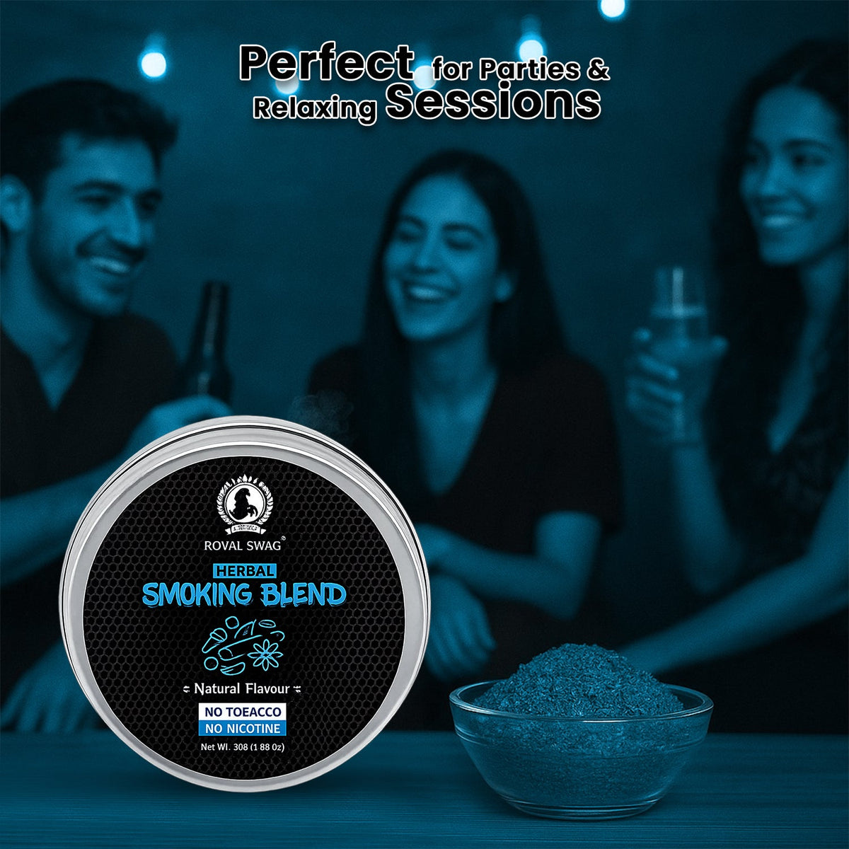 Ayurvedic Herbal Mixture Smoking Blend NATURAL FLAVOUR (30 g/1.0 oz Container) theroyalswag