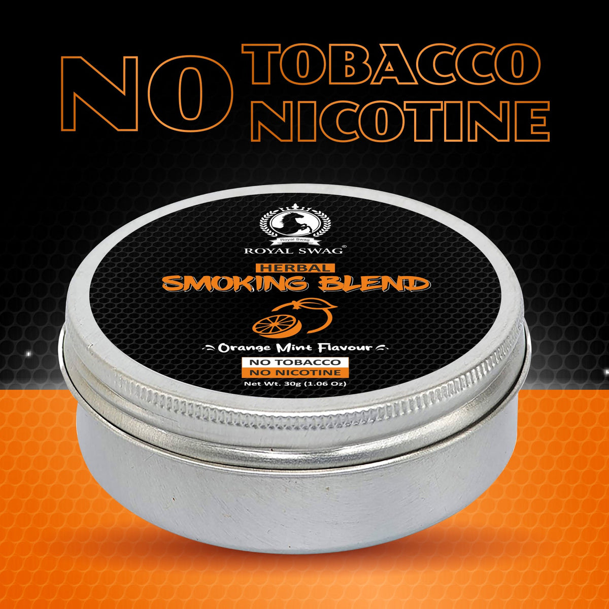 Ayurvedic Herbal Mixture Smoking Blend ORANGE MINT FLAVOUR (30 g/1.0 oz Container) theroyalswag