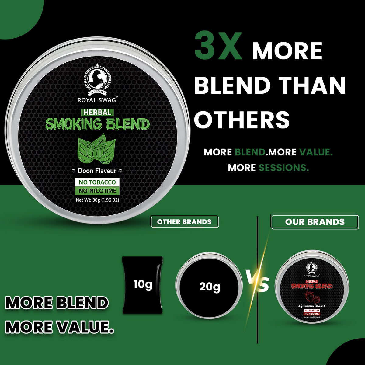 Ayurvedic Herbal Mixture Smoking Blend PAAN FLAVOUR (30 g/1.0 oz Container) theroyalswag