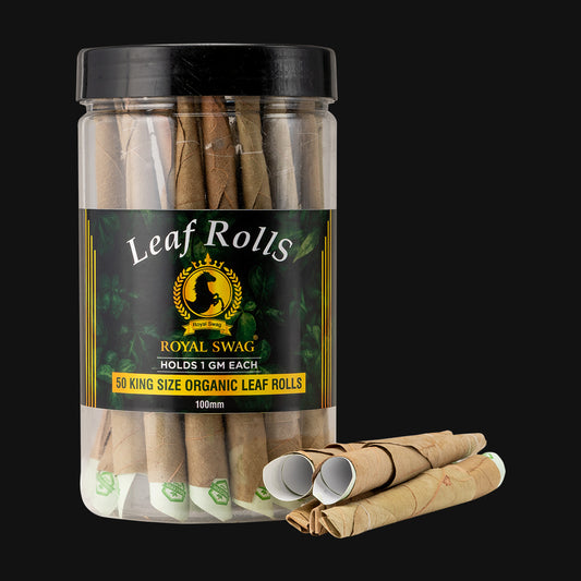 Ready To Use King Size Leaf Roll Cones Organic Cigarettes Jar