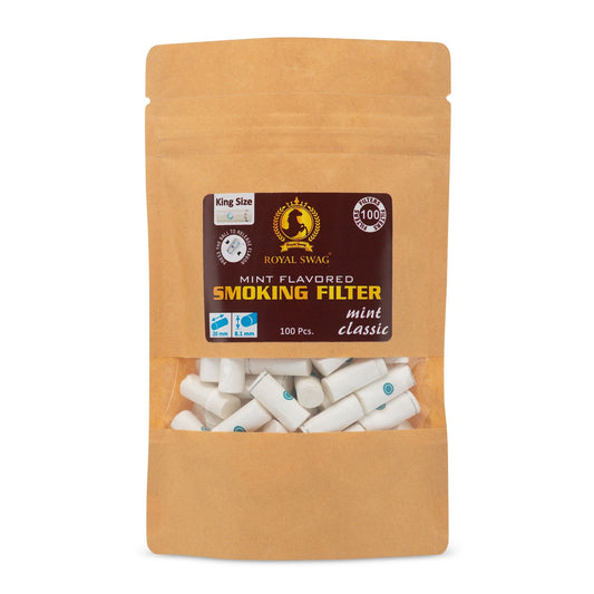 Royal Swag King Size Smoking Filters Mint Flavour(20 MM*7 MM Filter) 100 Filters/Pack theroyalswag